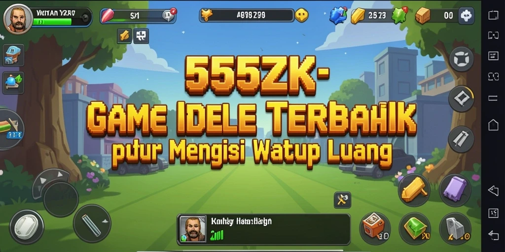 Screenshot utama 555ZK menunjukkan gameplay yang santai dan menyenangkan.