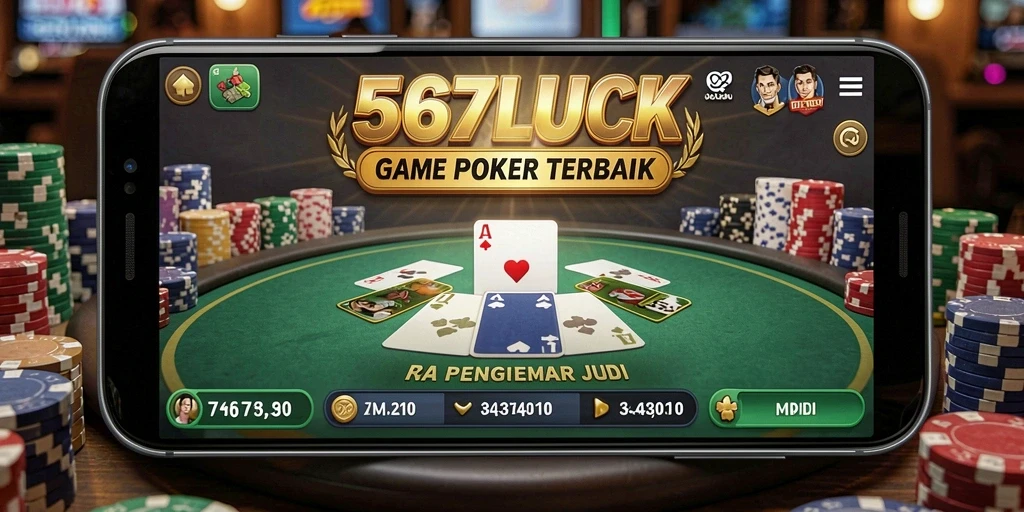 Tampilan gameplay seru di 567LUCK dengan para pemain Poker lainnya.