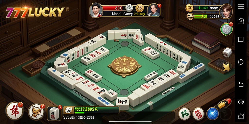 Screenshot 777LUCKY menunjukkan gameplay Mahjong yang seru dan menantang.