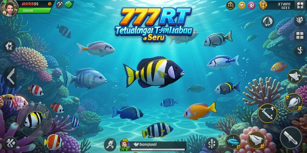 Screenshot utama 777RT menampilkan aksi menembak ikan yang seru dan mendebarkan.