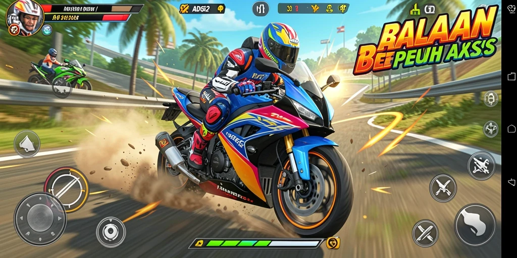 Gameplay seru balapan motor di ADG62.