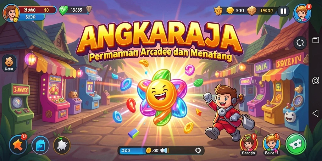 Tampilan gameplay seru dari ANGKARAJA ketika melawan rintangan.