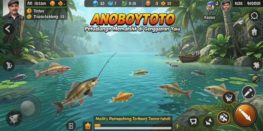 Gameplay ANOBOYTOTO yang mendebarkan dengan aktivitas memancing.