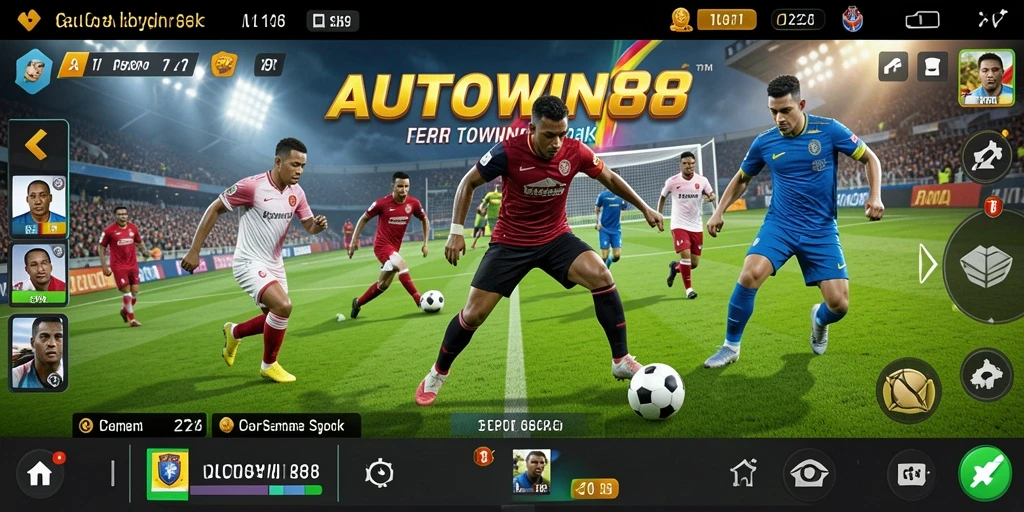 Screenshot gameplay AUTOWIN88 dengan grafis olahraga yang menarik.