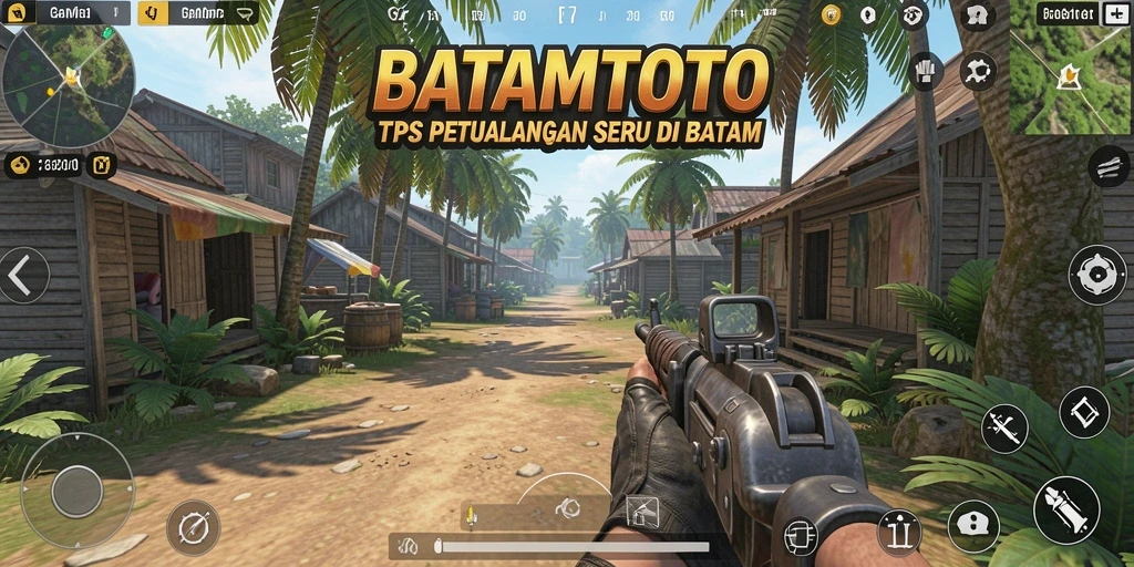 Screenshot utama menampilkan aksi seru dalam gameplay TPS BATAMTOTO.
