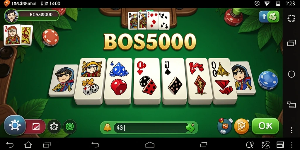 Tampilan gameplay seru dalam permainan Domino BOS5000.