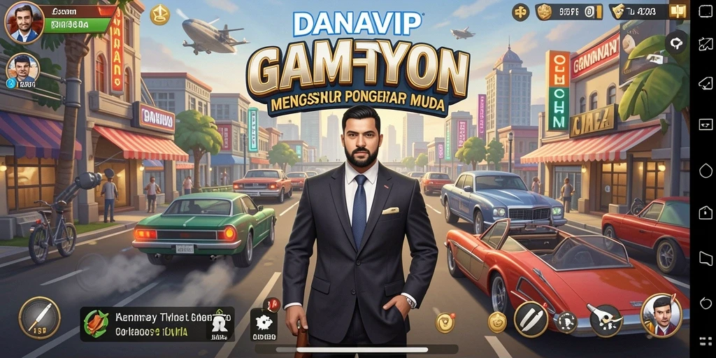 Tampilan gameplay yang menarik di DANAVIP dengan elemen Tycoon.