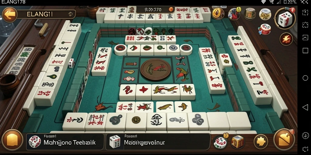 Gameplay seru Mahjong dengan grafis menawan dalam ELANG178.