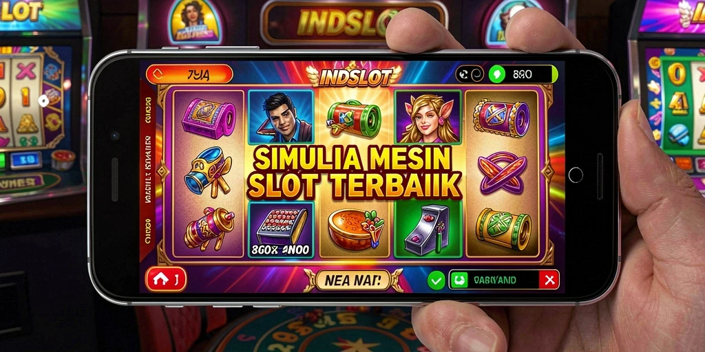 Screenshot gameplay INDSLOT yang menampilkan mesin slot dan fitur bonus.