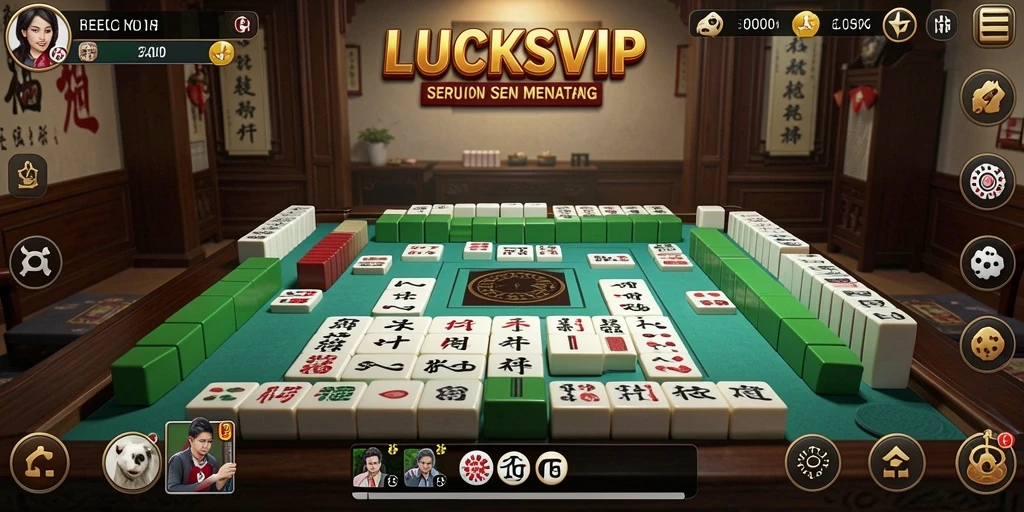 Tampilan gameplay menarik dari LUCKSVIP yang menampilkan tantangan Mahjong.