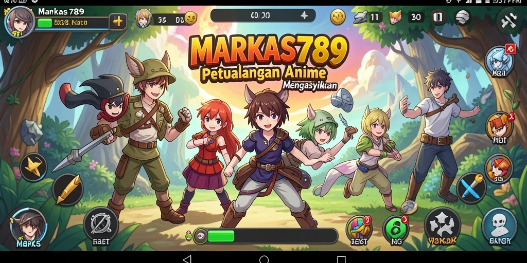 Tampilan menarik dari gameplay MARKAS789 yang penuh aksi anime.