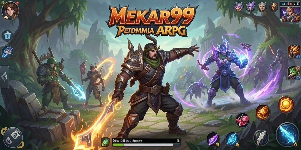 Tangkapan layar gameplay MEKAR99 yang menunjukkan aksi pertarungan yang mendebarkan.