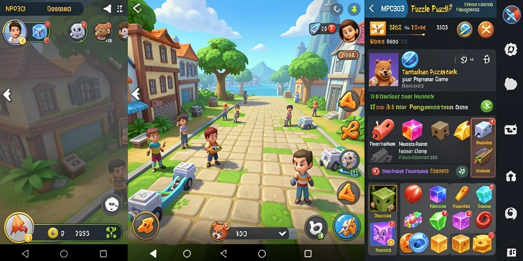 Screenshot gameplay MPO303 menampilkan teka-teki yang menarik dan berwarna.