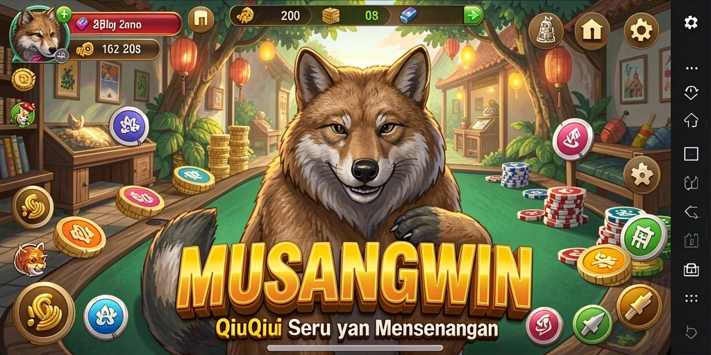 Tampilan gameplay seru dalam MUSANGWIN yang mengasyikkan.