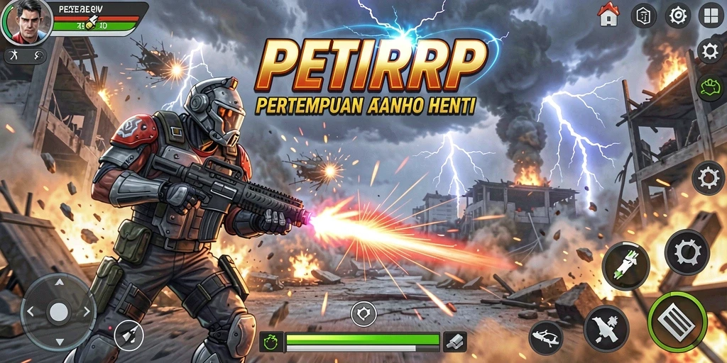 Tampilan gameplay seru dengan pertempuran aksi yang mendebarkan.