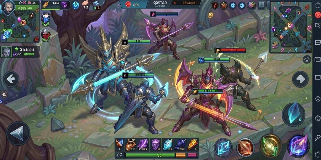 Gameplay seru dengan aksi penuh strategi di QQSTAR.