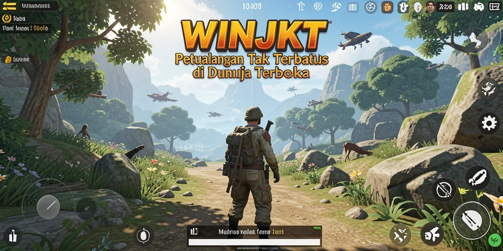 Tampilan gameplay Open World yang luas dan eksotis dari WINJKT.
