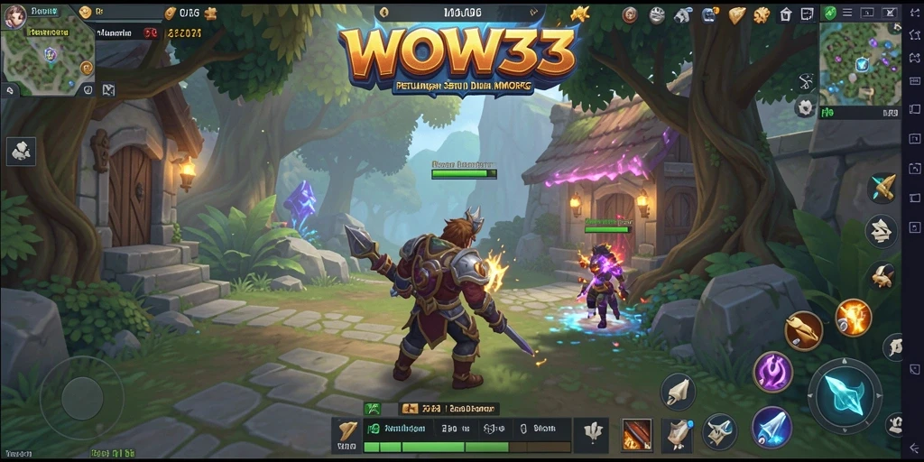 Gameplay seru dalam dunia MMORPG yang mendebarkan.